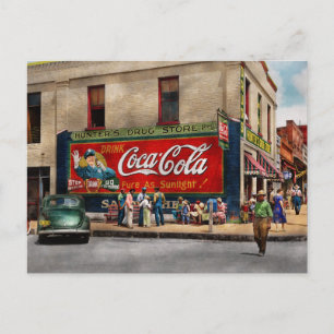 Stadt - Greensboro GA - Jägerdrogengeschäft 1939 Postkarte