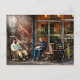 Stadt - Greenwich Village - Das Café des Weges Postkarte