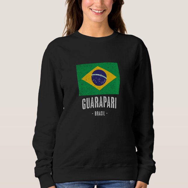 Stadt Guarapari Brasilien Br brasilianische Flagge Sweatshirt (Vorderseite)