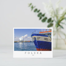 Stadt Hel, Küste, Polen, Polska, Postcard