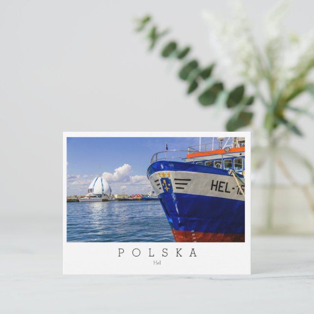 Stadt Hel, Küste, Polen, Polska, Postcard Postkarte (Stehend Vorderseite)