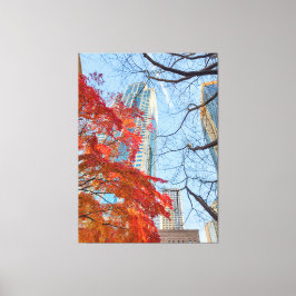 Stadt in Rot Leinwanddruck