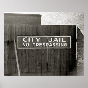 Stadt Jail, 1939. Vintages Foto Poster
