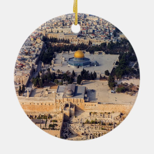 Stadt-Jerusalem-Haube des Tempelbergs alte des Keramikornament (Hinten)