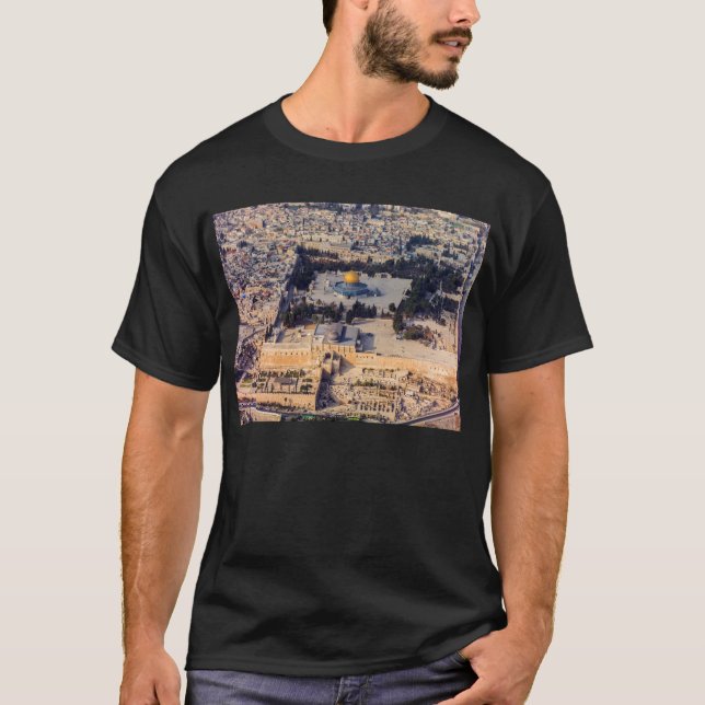 Stadt-Jerusalem-Haube des Tempelbergs alte des T-Shirt (Vorderseite)