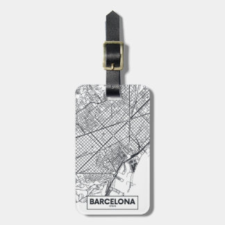 Stadt-Karte Barcelonas, Spanien | Gepäckanhänger