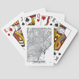 Stadt-Karte Barcelonas, Spanien   Spielkarten