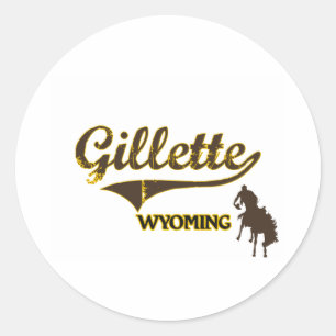Stadt-Klassiker Gillettes Wyoming Runder Aufkleber