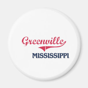 Stadt-Klassiker Greenvilles Mississippi Magnet