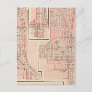 Stadt Kokomo, Howard Co mit Marion Postkarte