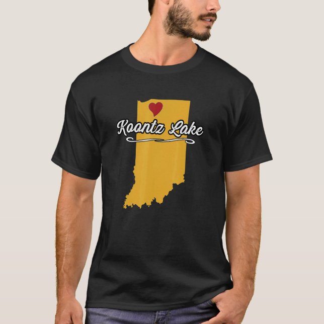 Stadt Koontz Indiana Lake Hoosier Merch T-Shirt (Vorderseite)
