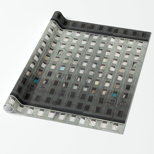 Stadt-Leben-Grau Geschenkpapier (Ungerollt)
