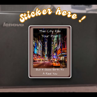 Stadt Leben Zitat Vinyl Aufkleber Erfinde Dich Neu