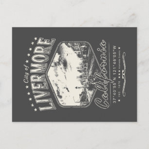 STADT LIVERMORE - ALAMEDA KALIFORNIEN RETRO-STIL POSTKARTE
