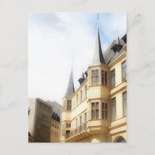 Stadt Luxemburg - Altstadt - Gemälde Postkarte