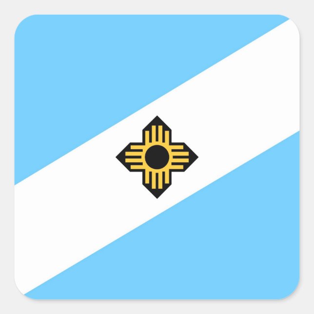 Stadt Madison Flagge Wisconsin Staat Amerika Land Quadratischer Aufkleber (Vorderseite)