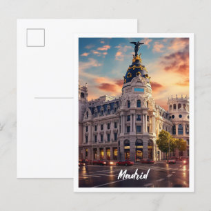 Stadt Madrid Spanien Kunst Reise berühmter Ort Postkarte