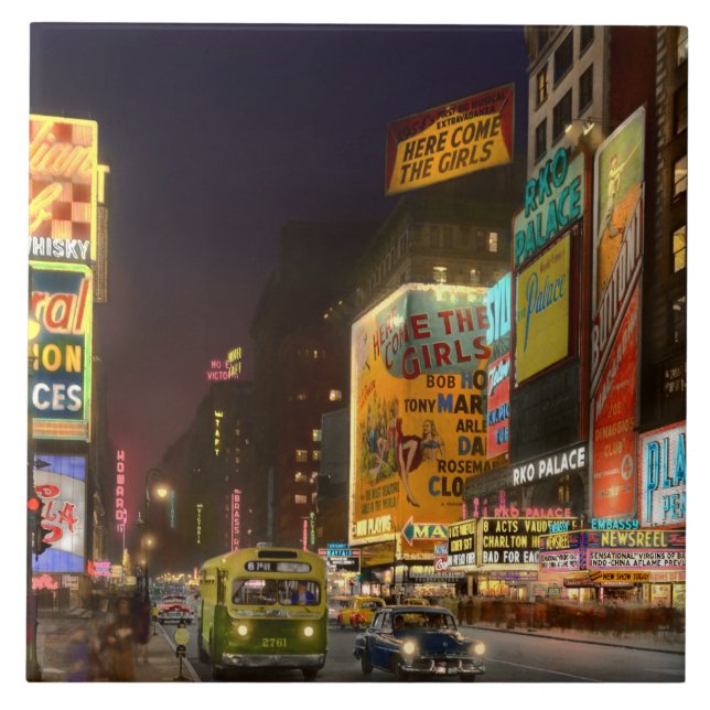 Stadt - Manhattan, NY - Hier kommen die Mädchen 19 Fliese (Vorderseite)