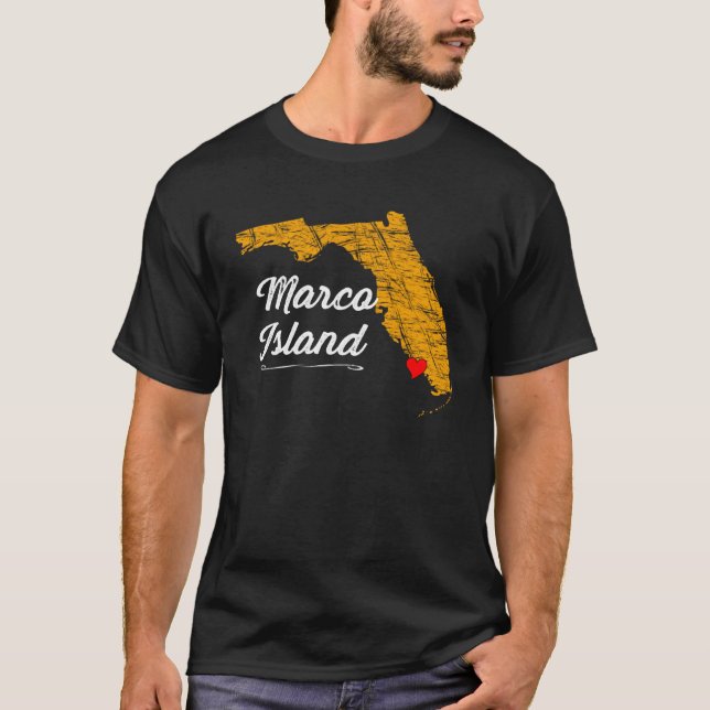 Stadt MARCO ISLAND FLORIDA Urlaub Souvenir Gr T-Shirt (Vorderseite)