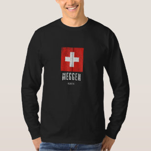 Stadt Meggen Schweiz Ch Schweizer Flagge Merch Gra T-Shirt