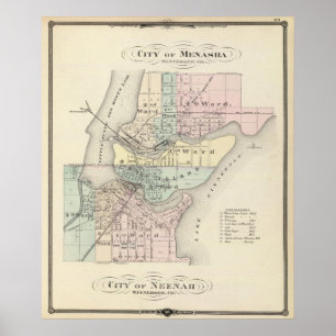 Stadt Menasha, Stadt Neenah Poster