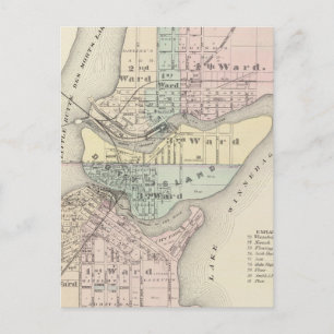 Stadt Menasha, Stadt Neenah Postkarte