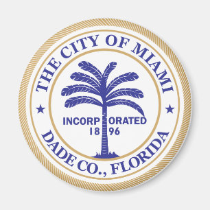 Stadt Miami Siegel Magnet