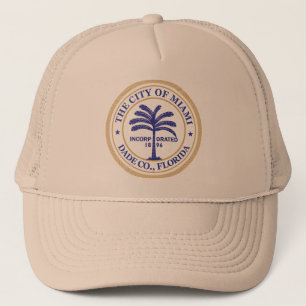 Stadt Miami Siegel Truckerkappe