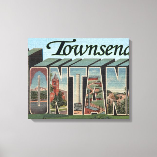 Stadt Montana Leinwanddruck (Vorderseite)