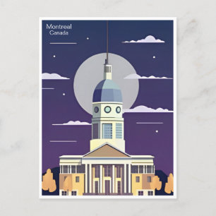 Stadt Montreal Kanada Vintage Tourismusillustrieru Postkarte