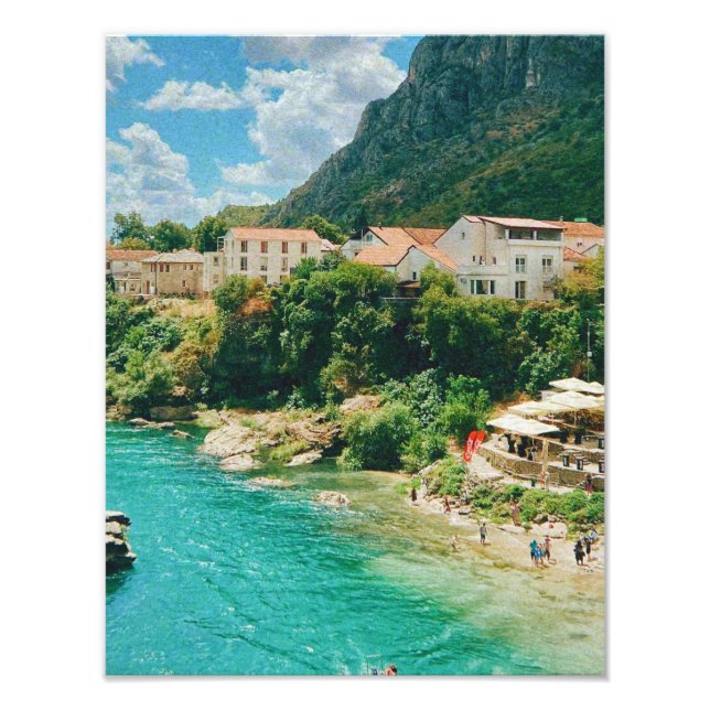 Stadt Mostar - Bosnien und Herzegowina Fotodruck (Vorne)