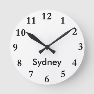 Stadt-Namensuhr Runde Wanduhr