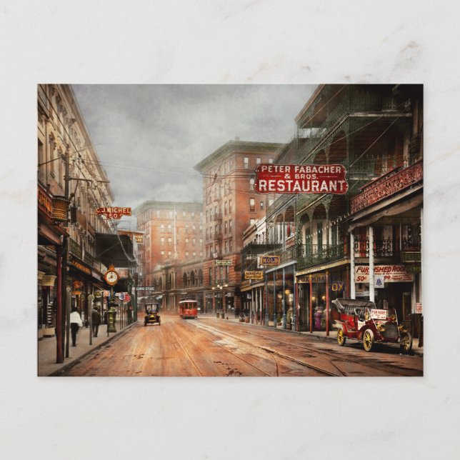 Stadt - New Orleans - Ein Blick auf St. Charles Av Postkarte (Vorderseite)