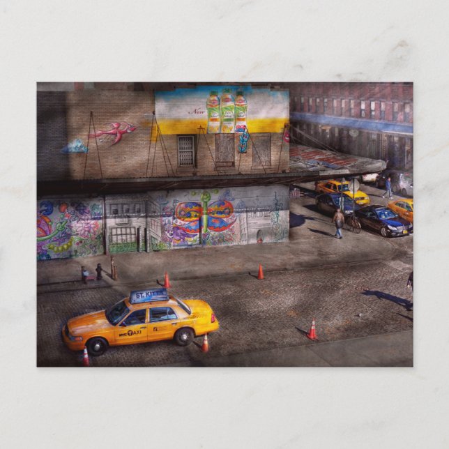 Stadt - New York - Greenwich Village - Lebensfarbe Postkarte (Vorderseite)