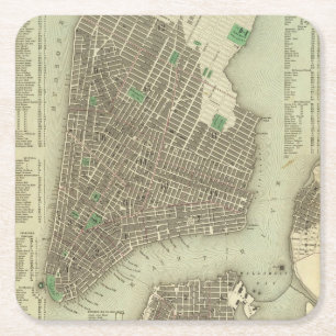 Stadt New York Rechteckiger Pappuntersetzer