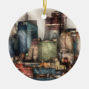 Stadt - New York Skyscraper - Hoboken NJ Keramik Ornament
