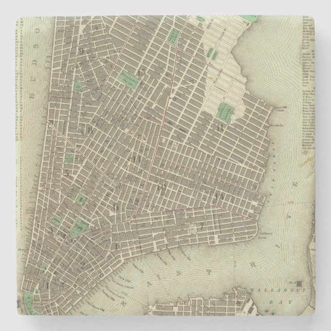 Stadt New York Steinuntersetzer (Vorderseite)