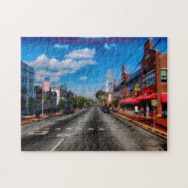 Stadt Newark Delaware. Weihnachtsgrüße Puzzle (Horizontal)