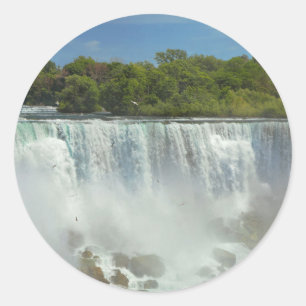 Stadt - Niagara NY - Die American Falls bei Niagar Runder Aufkleber