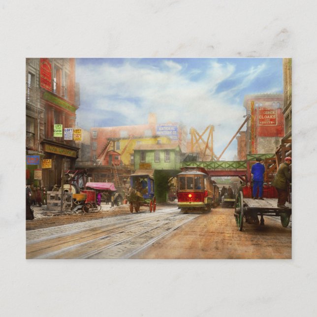 Stadt - NY - Broadway at Canal St 1913 Postkarte (Vorderseite)