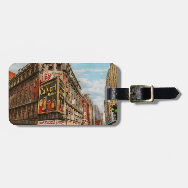 Stadt - NY - Geschmacksrichtungen und Macy's 1942 Gepäckanhänger (Vorderseite horizontal)