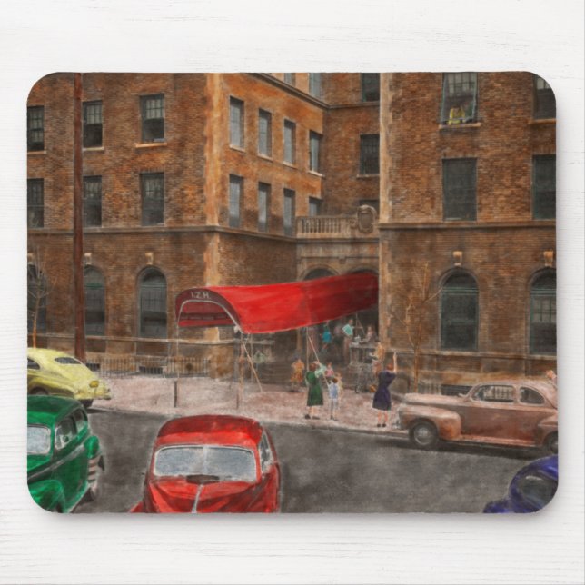 Stadt - NY - Leo Ritter School of Nursing 1947 Mousepad (Vorne)