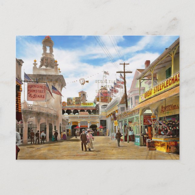 Stadt - NY - The Great Steeplechase 1903 Postkarte (Vorderseite)