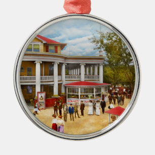 Stadt - OH - Das Chester Park Club House 1909 Ornament Aus Metall