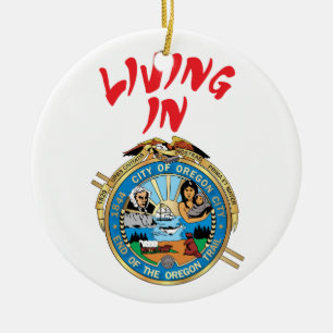 Stadt Oregon Keramik Ornament