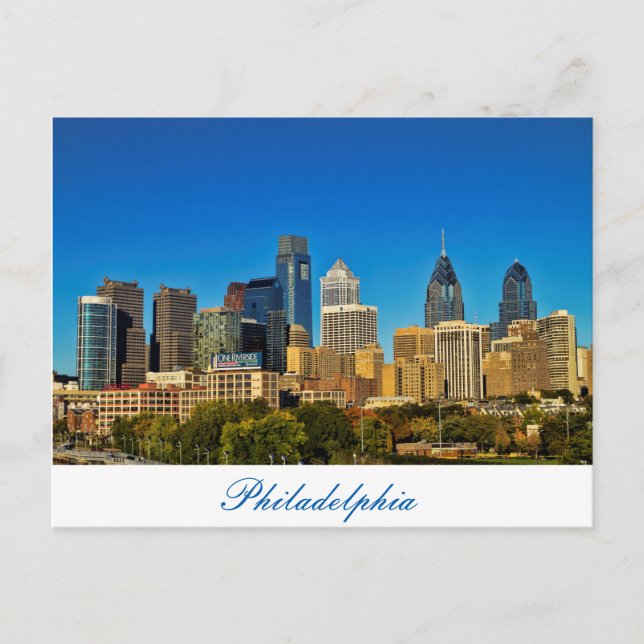 Stadt Philadelphia Postkarte (Vorderseite)