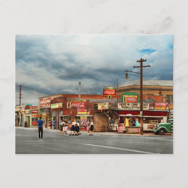 Stadt - Phoenix AZ - Pop Culture 1940 Postkarte (Vorderseite)