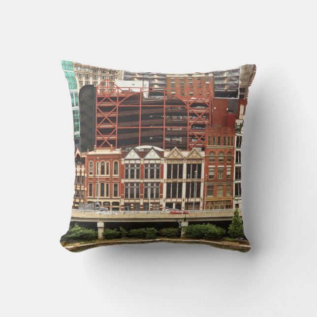 Stadt - Pittsburg Pa - Fort Pitt Blvd Kissen (Vorderseite)