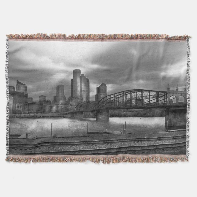 Stadt - Pittsburgh, PA - Smithfield-Brücke BW Decke (Vorderseite)