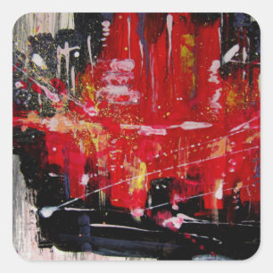 Stadt Quadratischer Aufkleber